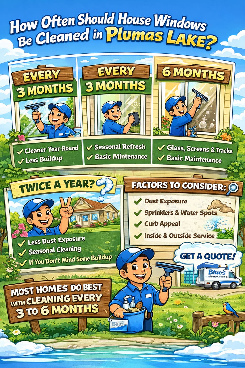 How Often Should House Windows Be Cleaned in Plumas Lake? image