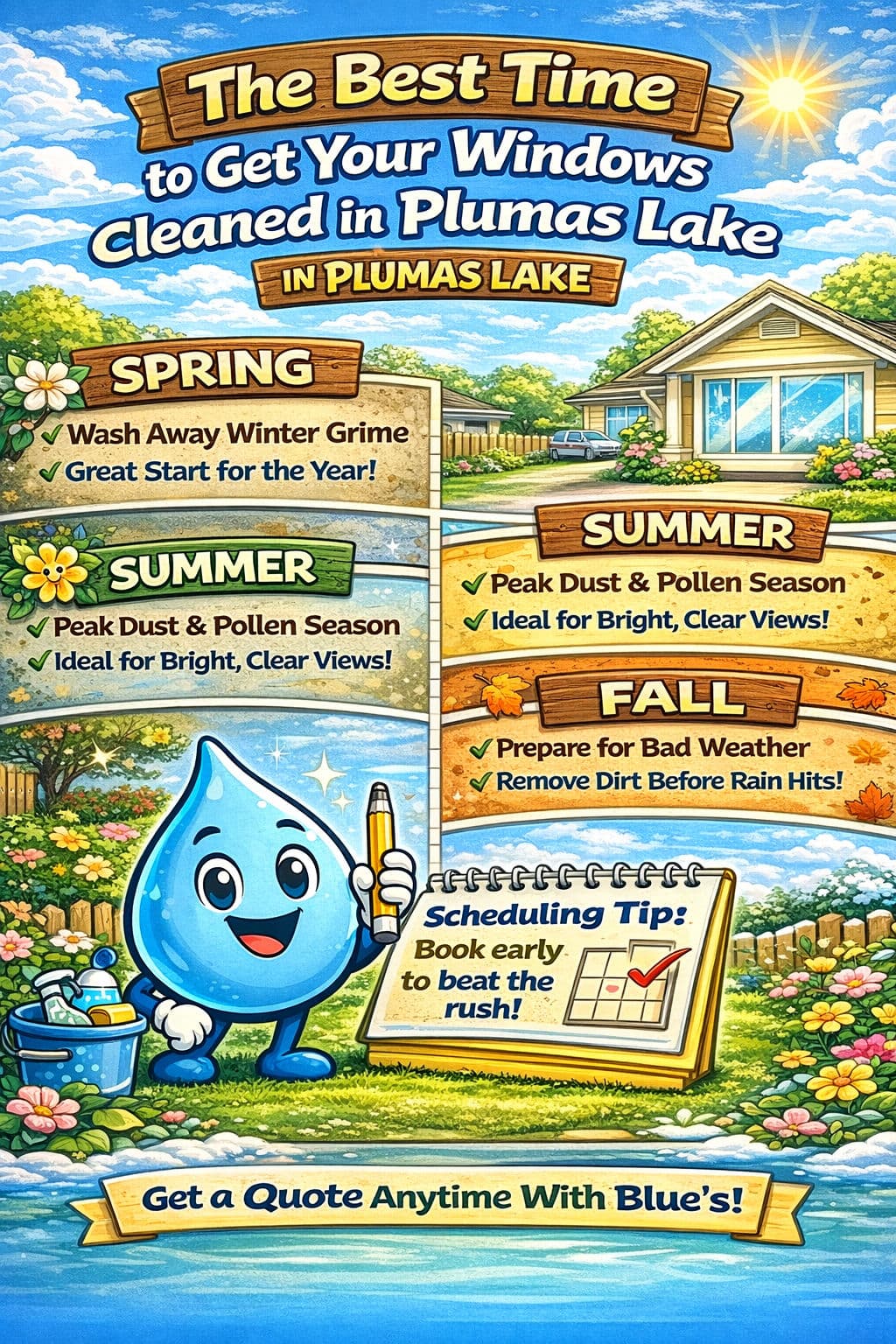 Blog post Best Time to Get Your Windows Cleaned in Plumas Lake image