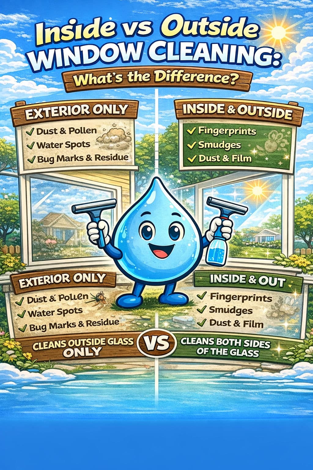 Blog post Inside vs Outside Window Cleaning: What’s the Difference? image