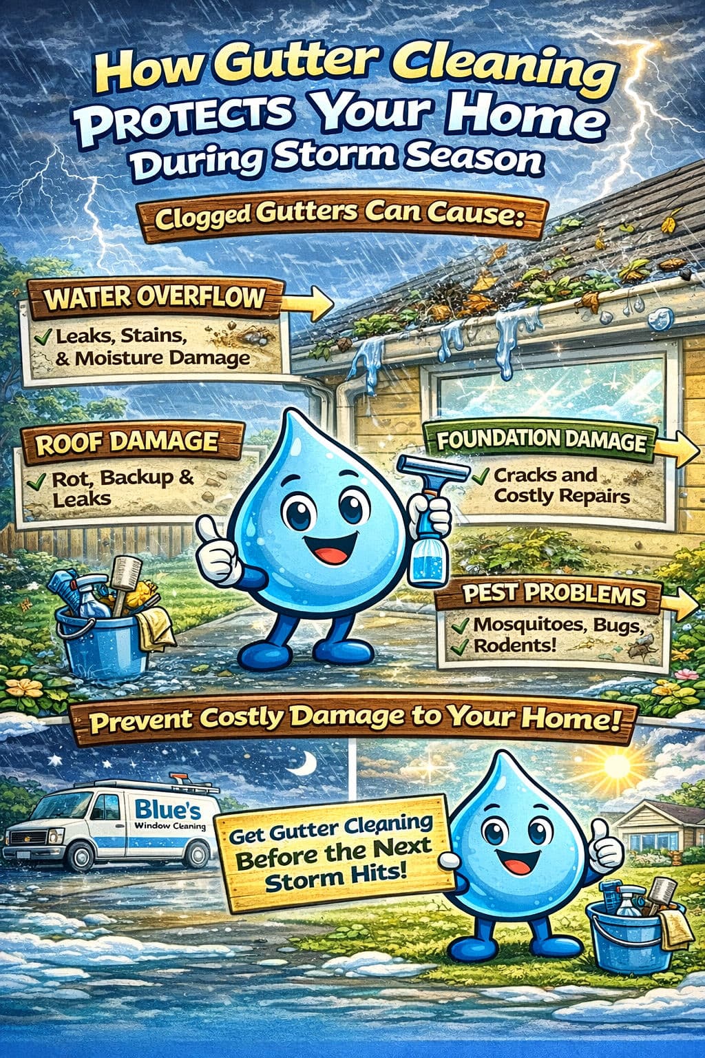 How Gutter Cleaning Protects Your Home During Storm Season image
