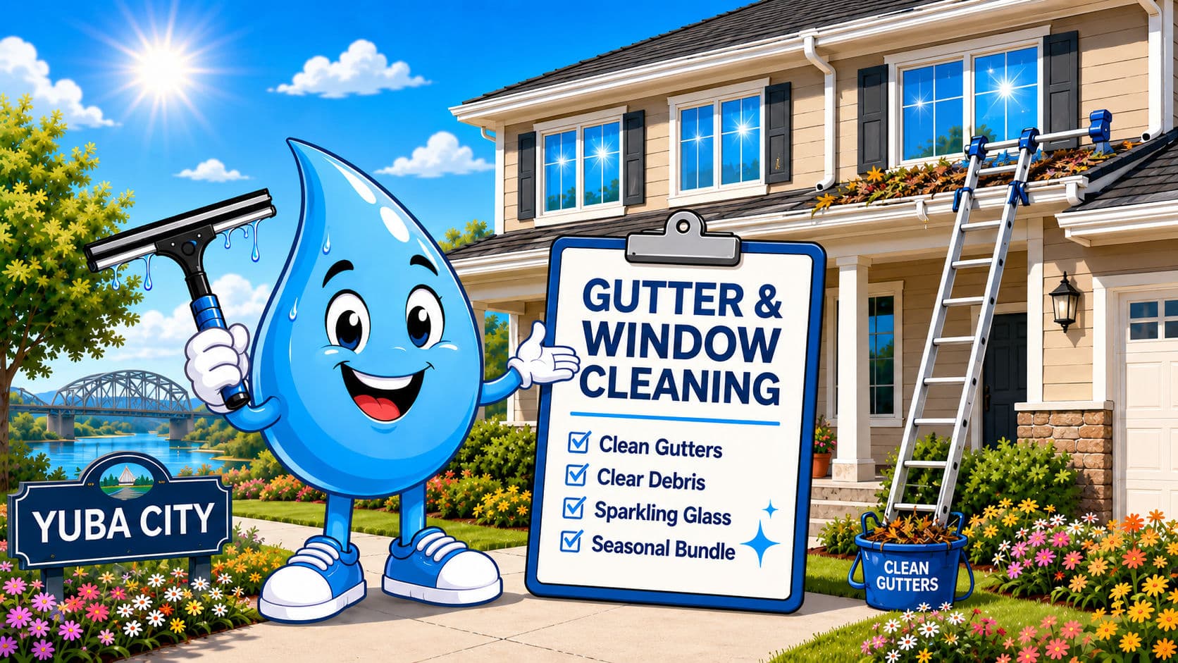 Gutter Cleaning and Window Cleaning in Yuba City: Why Bundle Them Together image