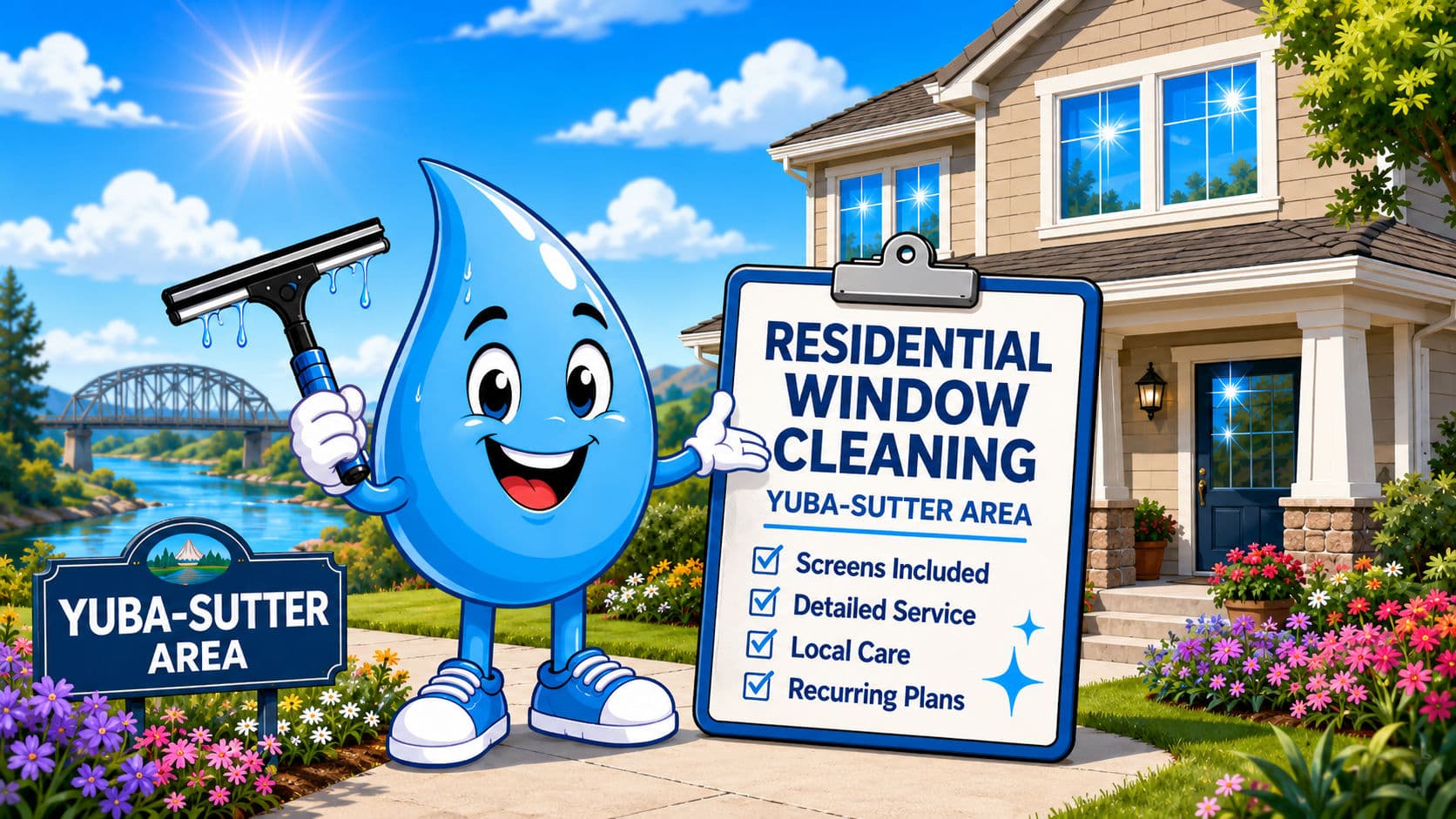 Residential Window Cleaning in the Yuba-Sutter Area: What Makes Blue’s Different? image
