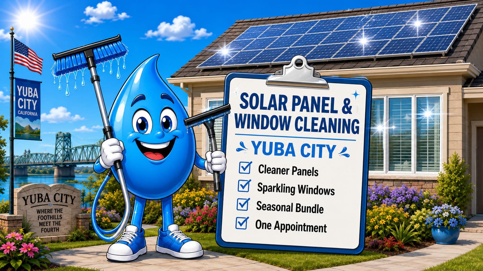 Why Bundle Solar Panel Cleaning and Window Cleaning in Yuba City? image