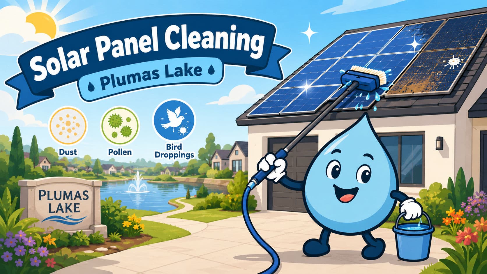 Solar Panel Cleaning in Plumas Lake: Dust, Pollen, and Bird Droppings image