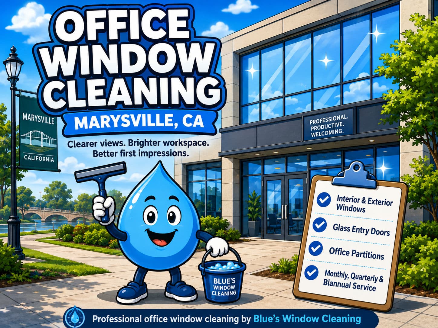 Office Window Cleaning in Marysville, CA image