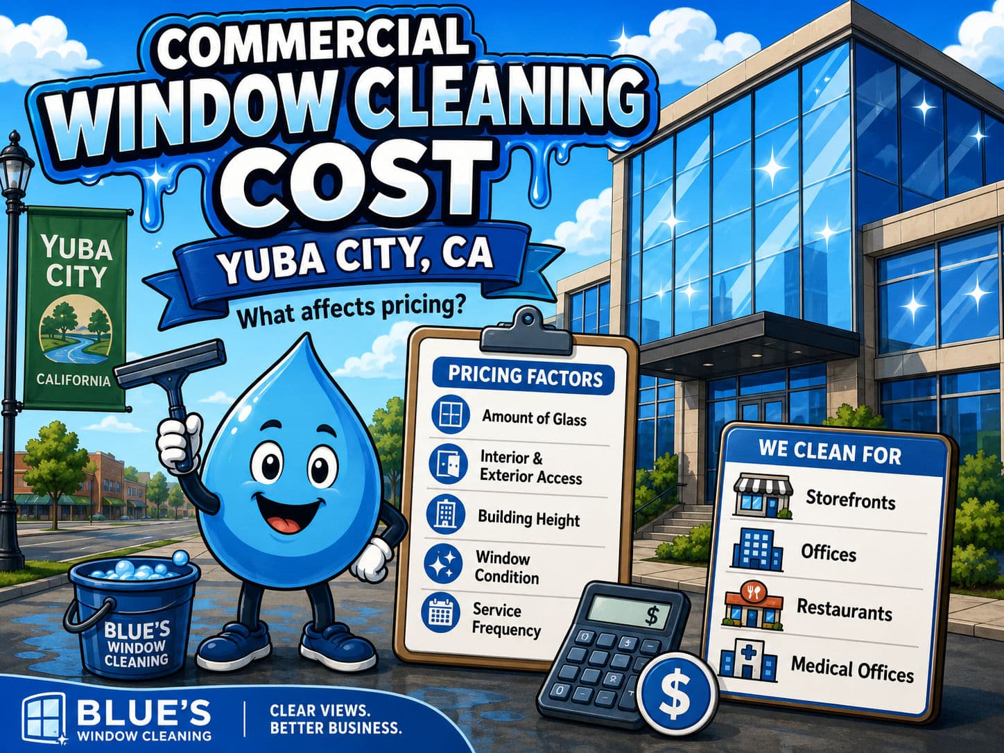 How Much Does Commercial Window Cleaning Cost in Yuba City, CA? image