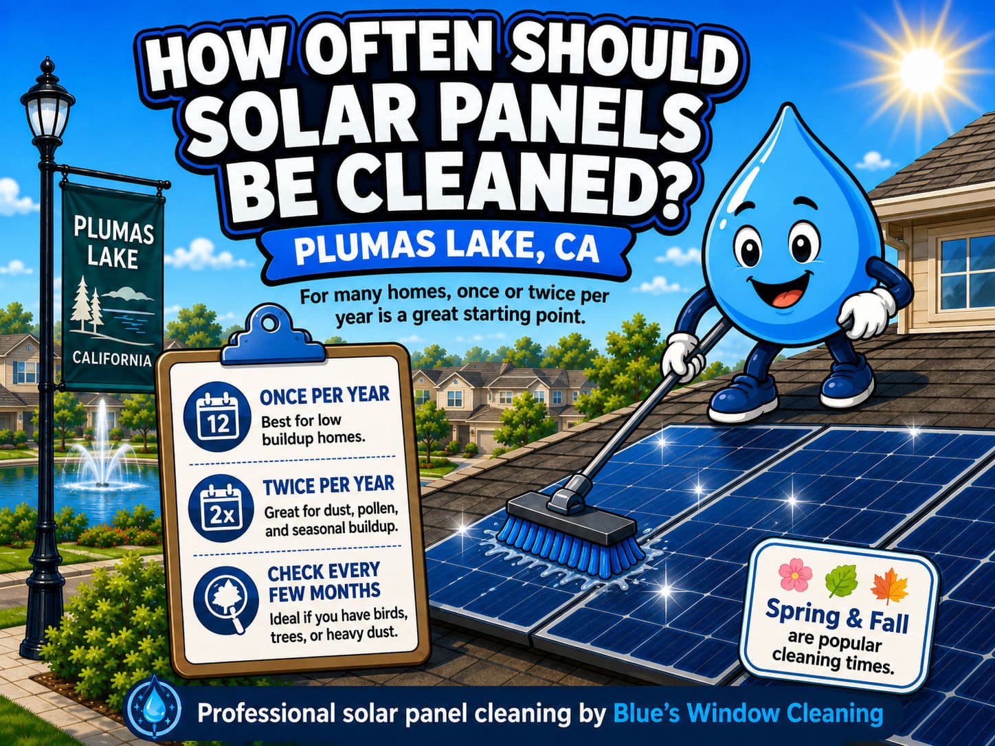 How Often Should Solar Panels Be Cleaned in Plumas Lake, CA? image