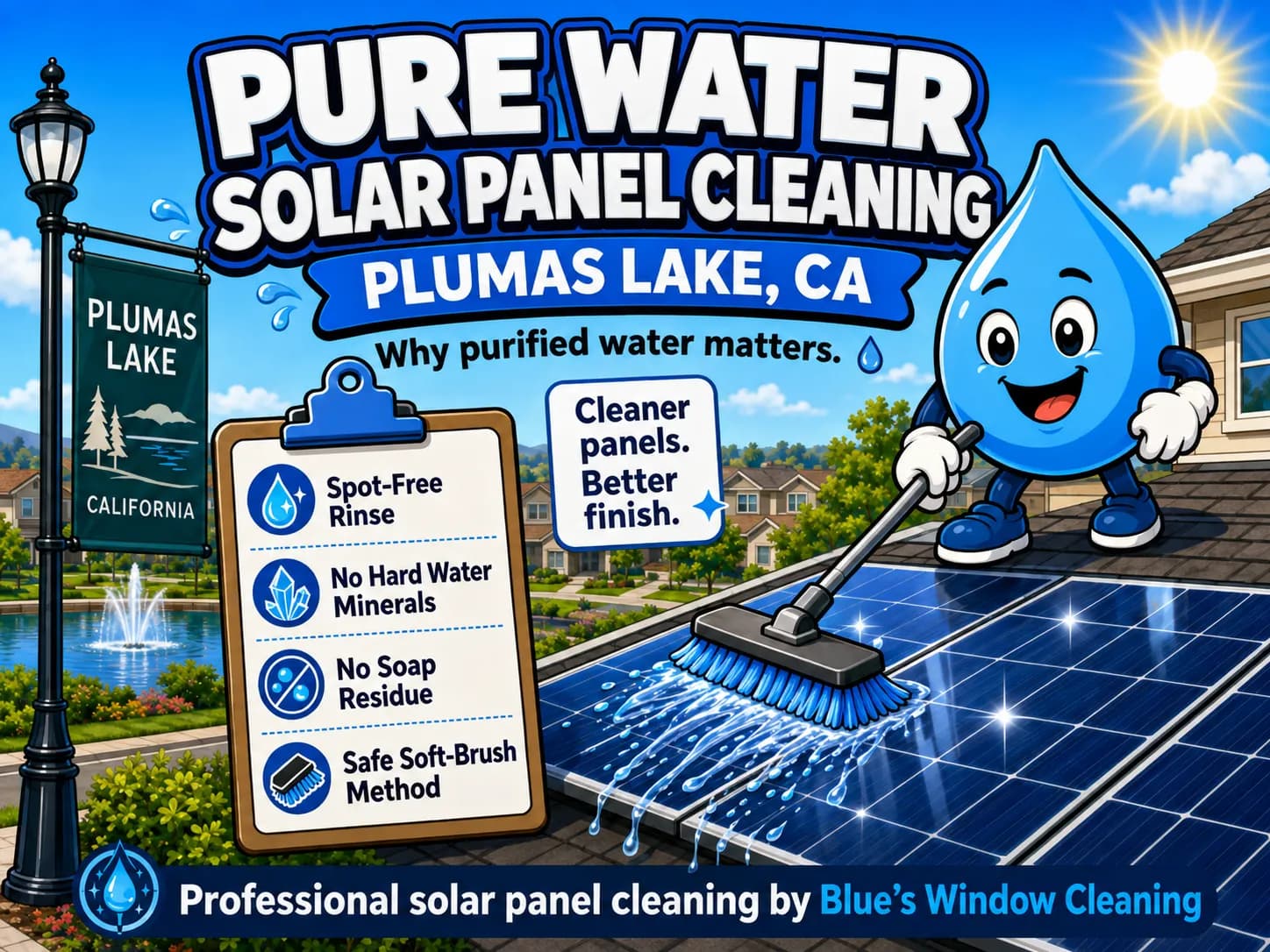 Why We Use Pure Water to Clean Solar Panels in Plumas Lake, CA image